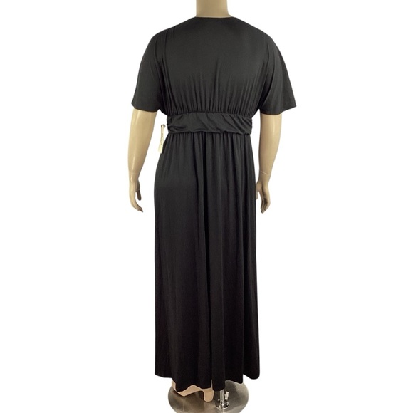 Kiyonna Vienna Maxi Dress Black Plus Size 2X - Picture 5 of 7